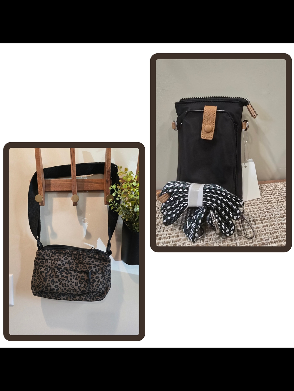 🔥 Fun Leopard Print And Black Crossbody Bags BUNDLE SET!